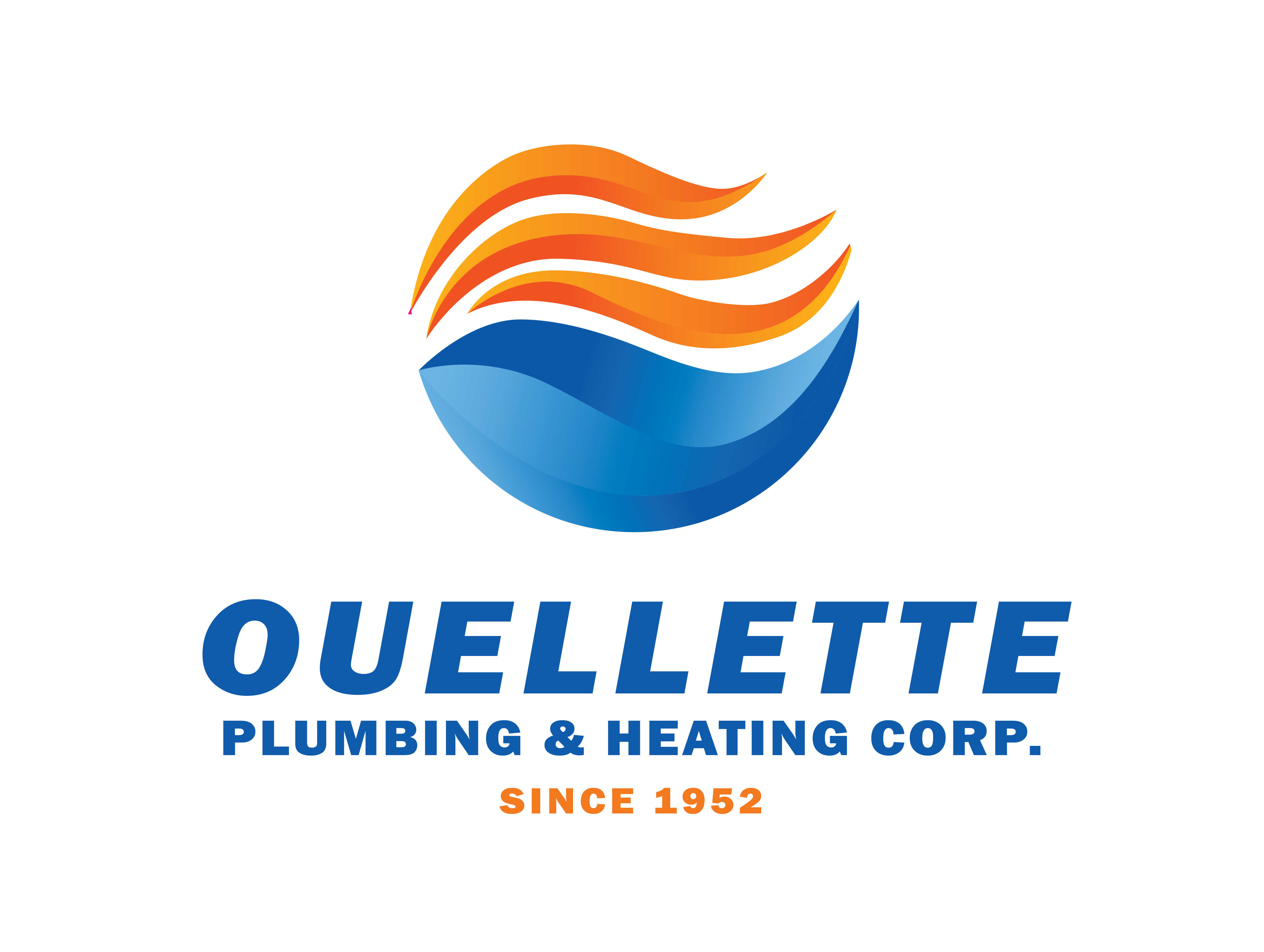 Ouelette logo with orange and blue text